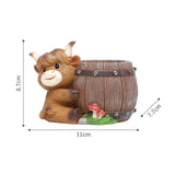 Maxbell Cute Animal Planter Decorative Craft Planter Pots for Outdoor Office Balcony D