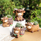 Maxbell Cute Animal Planter Decorative Craft Planter Pots for Outdoor Office Balcony D