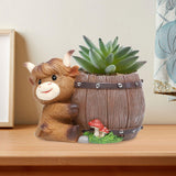 Maxbell Cute Animal Planter Decorative Craft Planter Pots for Outdoor Office Balcony D