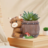 Maxbell Cute Animal Planter Decorative Craft Planter Pots for Outdoor Office Balcony D