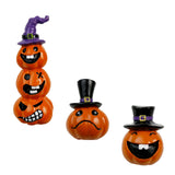 Maxbell Halloween Pumpkin Decoration Resin Pumpkin Figurine for Patio Home Bookshelf Style A