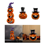Maxbell Halloween Pumpkin Decoration Resin Pumpkin Figurine for Patio Home Bookshelf Style A