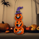 Maxbell Halloween Pumpkin Decoration Resin Pumpkin Figurine for Patio Home Bookshelf Style A