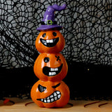 Maxbell Halloween Pumpkin Decoration Resin Pumpkin Figurine for Patio Home Bookshelf Style A