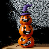 Maxbell Halloween Pumpkin Decoration Resin Pumpkin Figurine for Patio Home Bookshelf Style A