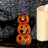 Maxbell Halloween Pumpkin Decoration Resin Pumpkin Figurine for Patio Home Bookshelf Style A