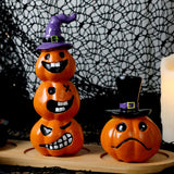 Maxbell Halloween Pumpkin Decoration Resin Pumpkin Figurine for Patio Home Bookshelf Style B