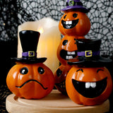 Maxbell Halloween Pumpkin Decoration Resin Pumpkin Figurine for Patio Home Bookshelf Style B