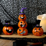 Maxbell Halloween Pumpkin Decoration Resin Pumpkin Figurine for Patio Home Bookshelf Style B