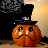 Maxbell Halloween Pumpkin Decoration Resin Pumpkin Figurine for Patio Home Bookshelf Style B