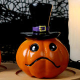 Maxbell Halloween Pumpkin Decoration Resin Pumpkin Figurine for Patio Home Bookshelf Style B