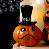 Maxbell Halloween Pumpkin Decoration Resin Pumpkin Figurine for Patio Home Bookshelf Style B