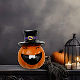 Maxbell Halloween Pumpkin Decoration Resin Pumpkin Figurine for Patio Home Bookshelf Style C
