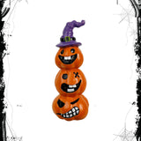 Maxbell Collectible Figurine Resin Sculpture Halloween Pumpkin Statue with Witch Hat 7x6x1.64cm
