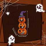 Maxbell Collectible Figurine Resin Sculpture Halloween Pumpkin Statue with Witch Hat 7x6x1.64cm