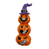 Maxbell Collectible Figurine Resin Sculpture Halloween Pumpkin Statue with Witch Hat 7x6x1.64cm