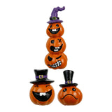 Maxbell Collectible Figurine Resin Sculpture Halloween Pumpkin Statue with Witch Hat 7x6x1.64cm