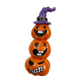 Maxbell Collectible Figurine Resin Sculpture Halloween Pumpkin Statue with Witch Hat 7x6x1.64cm