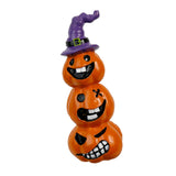 Maxbell Collectible Figurine Resin Sculpture Halloween Pumpkin Statue with Witch Hat 7x6x1.64cm