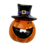 Maxbell Collectible Figurine Resin Sculpture Halloween Pumpkin Statue with Witch Hat 6.1x6.1x8.6cm Smile