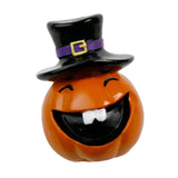 Maxbell Collectible Figurine Resin Sculpture Halloween Pumpkin Statue with Witch Hat 6.1x6.1x8.6cm Smile