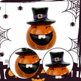 Maxbell Collectible Figurine Resin Sculpture Halloween Pumpkin Statue with Witch Hat 6.1x6.1x8.6cm Smile