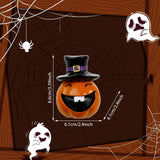 Maxbell Collectible Figurine Resin Sculpture Halloween Pumpkin Statue with Witch Hat 6.1x6.1x8.6cm Smile