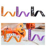 Maxbell Halloween Ribbon Halloween Decoration for Garland Flower Arrangements Crafts Orange