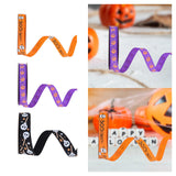 Maxbell Halloween Ribbon Halloween Decoration for Garland Flower Arrangements Crafts Orange
