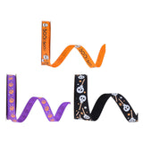 Maxbell Halloween Ribbon Halloween Decoration for Garland Flower Arrangements Crafts Orange
