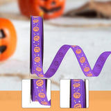 Maxbell Halloween Ribbon Halloween Decoration for Garland Flower Arrangements Crafts Purple