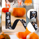 Maxbell Halloween Ribbon Halloween Decoration for Garland Flower Arrangements Crafts Black