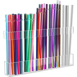 Maxbell Straws Holder for Cabinet Storage Dispenser for Restaurants Cafes Countertop Clear