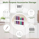 Maxbell Straws Holder for Cabinet Storage Dispenser for Restaurants Cafes Countertop White