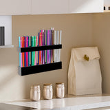 Maxbell Straws Holder for Cabinet Storage Dispenser for Restaurants Cafes Countertop Black