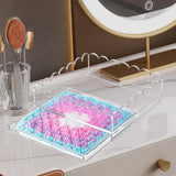 Maxbell Acrylic Tray with Drawer Anti Slip Pad Acrylic Serving Trays for Arts Photos L