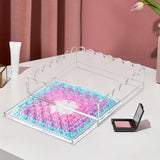Maxbell Acrylic Tray with Drawer Anti Slip Pad Acrylic Serving Trays for Arts Photos L