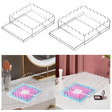 Maxbell Acrylic Tray with Drawer Anti Slip Pad Acrylic Serving Trays for Arts Photos L
