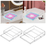 Maxbell Acrylic Tray with Drawer Anti Slip Pad Acrylic Serving Trays for Arts Photos L