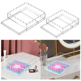Maxbell Acrylic Tray with Drawer Anti Slip Pad Acrylic Serving Trays for Arts Photos L