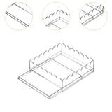 Maxbell Acrylic Tray with Drawer Anti Slip Pad Acrylic Serving Trays for Arts Photos L