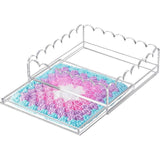 Maxbell Acrylic Tray with Drawer Anti Slip Pad Acrylic Serving Trays for Arts Photos L