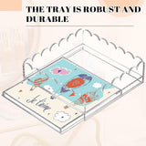 Maxbell Acrylic Tray with Drawer Anti Slip Pad Acrylic Serving Trays for Arts Photos L