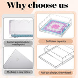 Maxbell Acrylic Tray with Drawer Anti Slip Pad Acrylic Serving Trays for Arts Photos M