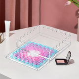 Maxbell Acrylic Tray with Drawer Anti Slip Pad Acrylic Serving Trays for Arts Photos M