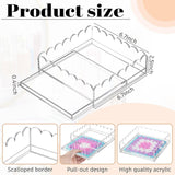 Maxbell Acrylic Tray with Drawer Anti Slip Pad Acrylic Serving Trays for Arts Photos M