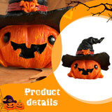 Maxbell Halloween Pumpkin Decoration Photo Props for Kitchen Living Room Dining Room Black 7x7x6.3cm