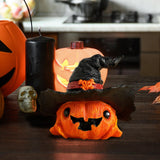 Maxbell Halloween Pumpkin Decoration Photo Props for Kitchen Living Room Dining Room Black 7x7x6.3cm