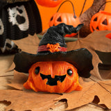 Maxbell Halloween Pumpkin Decoration Photo Props for Kitchen Living Room Dining Room Black 7x7x6.3cm