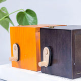 Maxbell Photo Album Flipbook Photobook Rustic Hand Crank for Travel Events Valentine Brown